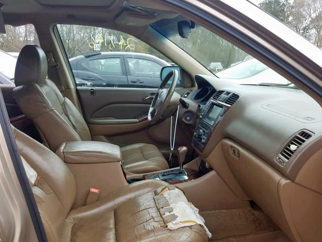 2HNYD18984H552499 - 2004 ACURA MDX TOURIN GOLD photo 5