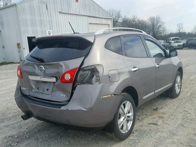 JN8AS5MT1DW500918 - 2013 NISSAN ROGUE S GRAY photo 4