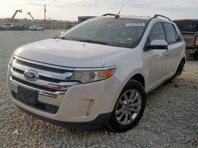 2FMDK3JC3BBB24038 - 2011 FORD EDGE SEL WHITE photo 2