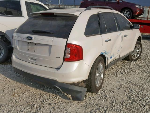 2FMDK3JC3BBB24038 - 2011 FORD EDGE SEL WHITE photo 4