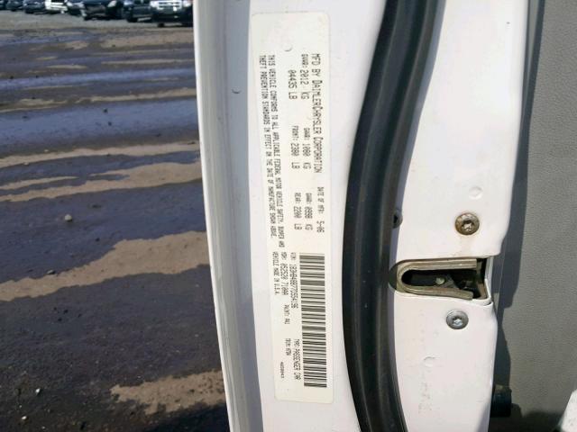 1B3HB48B77D554196 - 2007 DODGE CALIBER SX WHITE photo 10