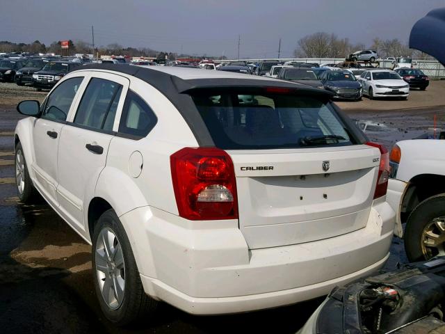 1B3HB48B77D554196 - 2007 DODGE CALIBER SX WHITE photo 3