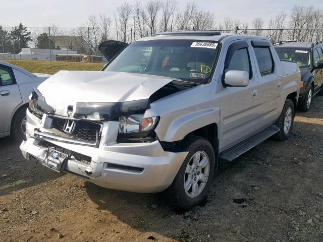 2HJYK16547H515946 - 2007 HONDA RIDGELINE SILVER photo 2