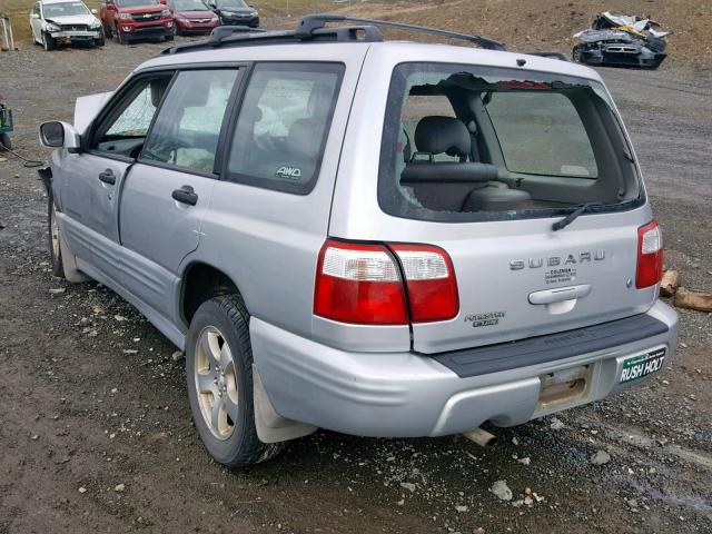 JF1SF65692H710659 - 2002 SUBARU FORESTER S ვერცხლისფერი ფოტო 3