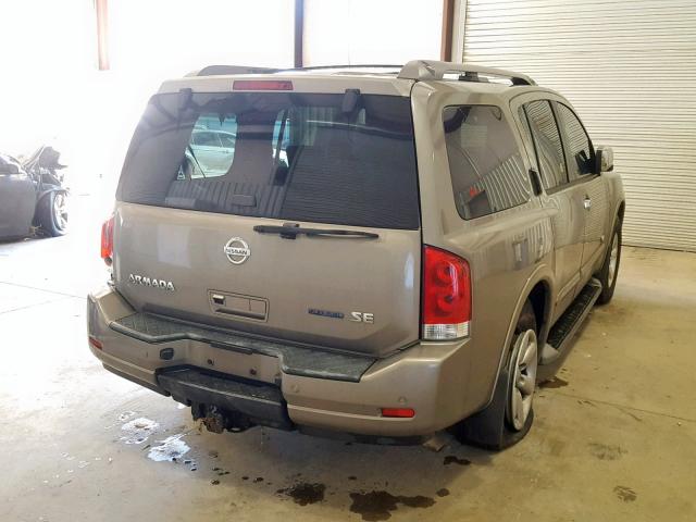 5N1BA08D48N616050 - 2008 NISSAN ARMADA SE TAN photo 4