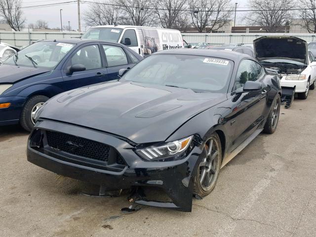 1FA6P8CFXH5346050 - 2017 FORD MUSTANG GT BLACK photo 2