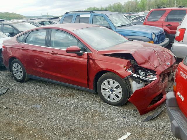 3FA6P0G75DR253299 - 2013 FORD FUSION S RED photo 1