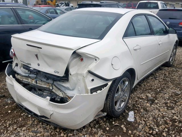 1G2ZH57NX84167165 - 2008 PONTIAC G6 GT WHITE photo 4