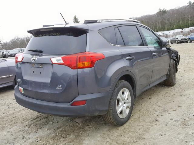 2T3BFREV7EW149346 - 2014 TOYOTA RAV4 LE GRAY photo 4