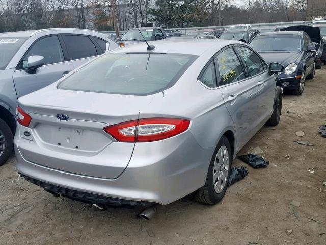 3FA6P0G75DR196859 - 2013 FORD FUSION S SILVER photo 4