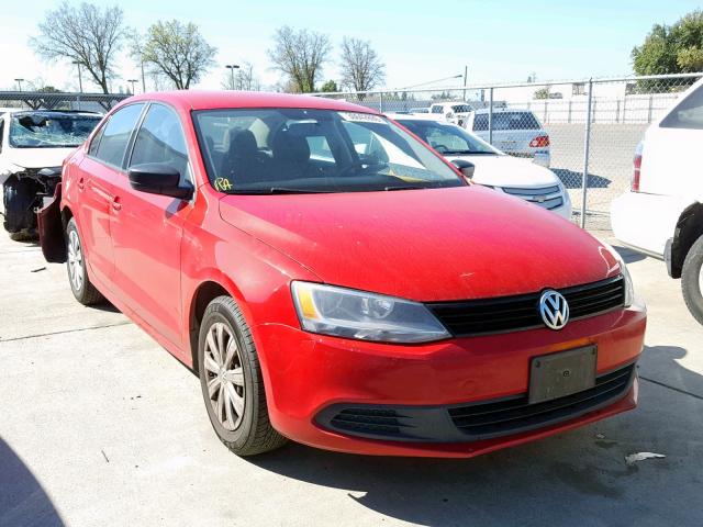 3VW2K7AJ2BM091062 - 2011 VOLKSWAGEN JETTA BASE RED photo 1