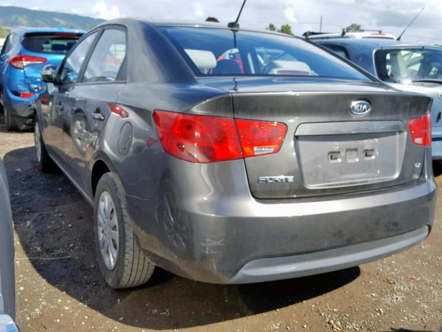 KNAFU4A28A5062110 - 2010 KIA FORTE EX CHARCOAL photo 3