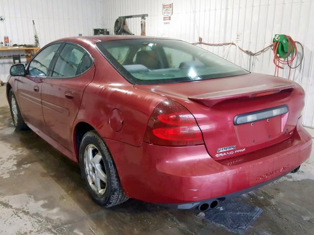 2G2WP522841150485 - 2004 PONTIAC GRAND PRIX MAROON photo 3