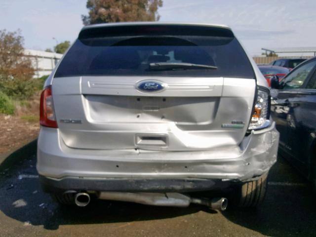 2FMDK3J99DBC54574 - 2013 FORD EDGE SEL SILVER photo 9