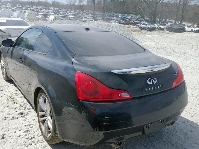 JNKCV64E98M102584 - 2008 INFINITI G37 BASE BLACK photo 3