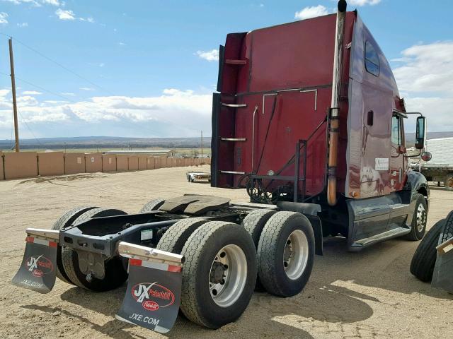 1FUJA6CK98DZ92461 - 2008 FREIGHTLINER CONVENTION BURGUNDY photo 4