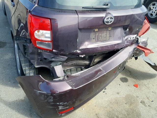 JTKKU4B43B1013240 - 2011 SCION XD PURPLE photo 9