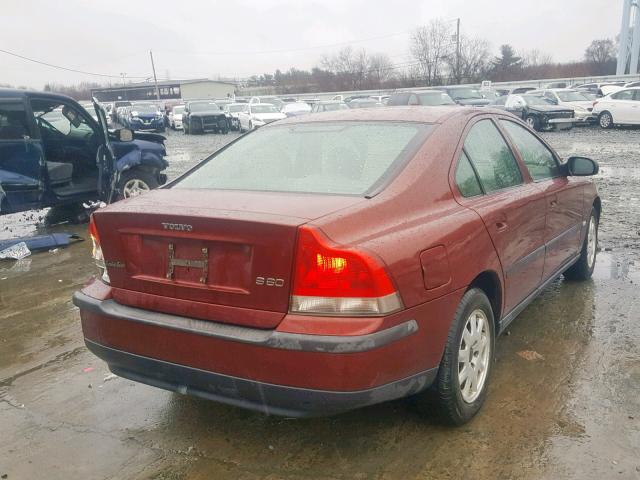 YV1RS61R712081953 - 2001 VOLVO S60 RED photo 4