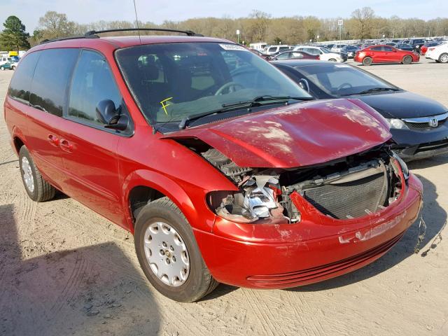 2C4GP44362R616543 - 2002 CHRYSLER TOWN & COU MAROON photo 1