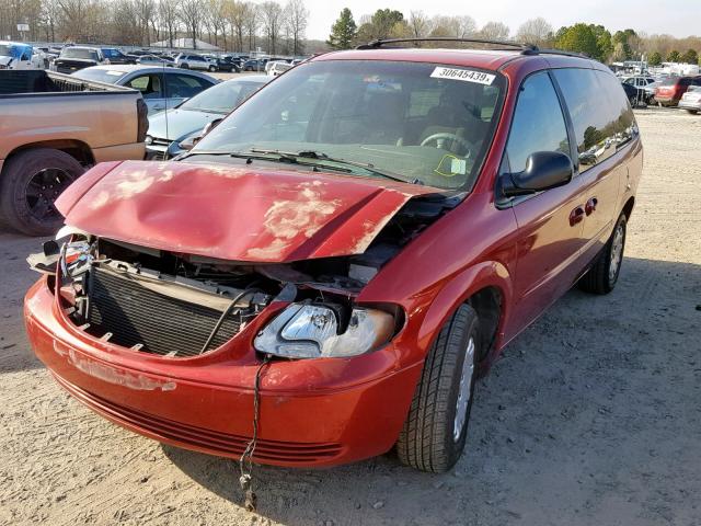 2C4GP44362R616543 - 2002 CHRYSLER TOWN & COU MAROON photo 2