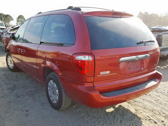 2C4GP44362R616543 - 2002 CHRYSLER TOWN & COU MAROON photo 3