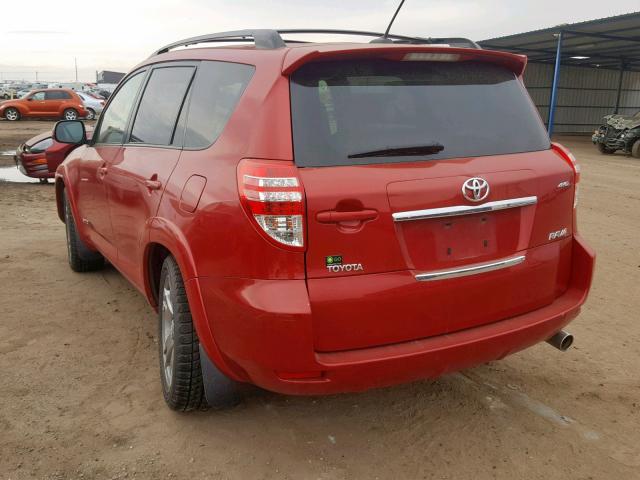 JTMBK32V295080706 - 2009 TOYOTA RAV4 SPORT RED photo 3