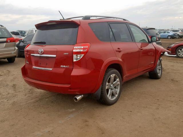 JTMBK32V295080706 - 2009 TOYOTA RAV4 SPORT RED photo 4