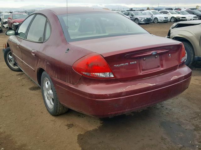 1FAHP55S34G184617 - 2004 FORD TAURUS SES BURGUNDY photo 3