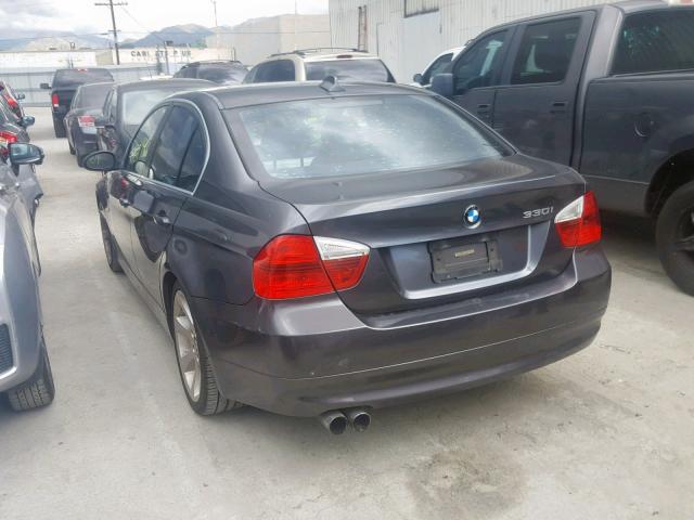 WBAVB33506KS38661 - 2006 BMW 330 I GRAY photo 3