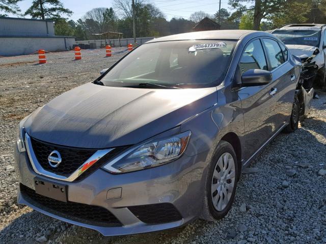 3N1AB7AP0HY320944 - 2017 NISSAN SENTRA S GRAY photo 2