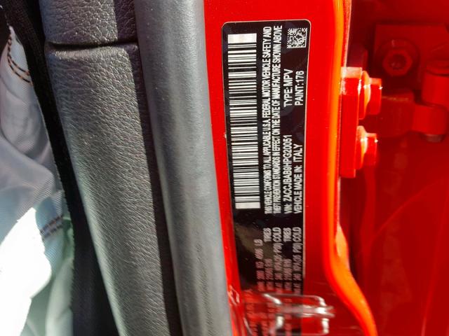 ZACCJBAB9HPG20051 - 2017 JEEP RENEGADE S RED photo 10