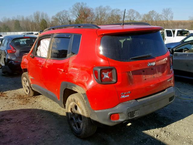 ZACCJBAB9HPG20051 - 2017 JEEP RENEGADE S წითელი ფოტო 3