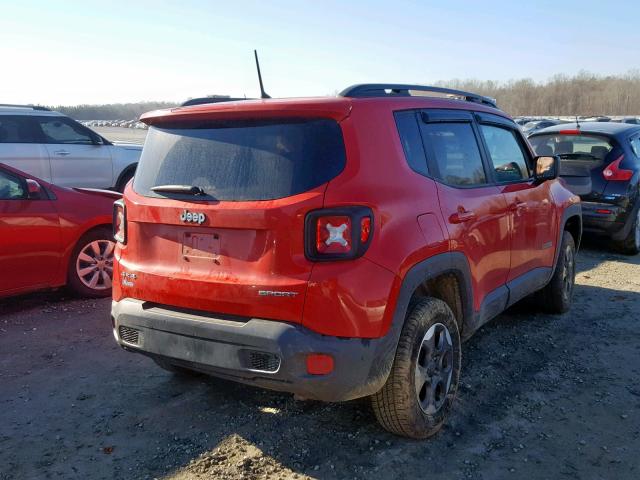ZACCJBAB9HPG20051 - 2017 JEEP RENEGADE S RED photo 4
