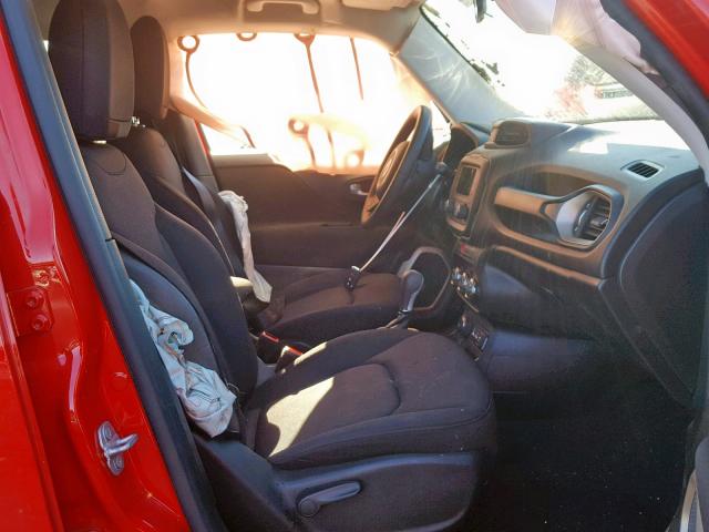 ZACCJBAB9HPG20051 - 2017 JEEP RENEGADE S წითელი ფოტო 5