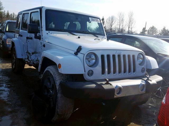 1C4BJWEG1GL332603 - 2016 JEEP WRANGLER U WHITE photo 1