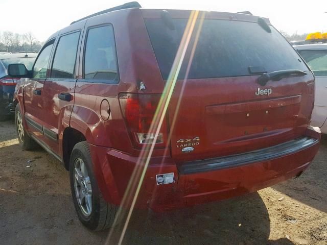 1J4HR48N36C270308 - 2006 JEEP GRAND CHER MAROON photo 3