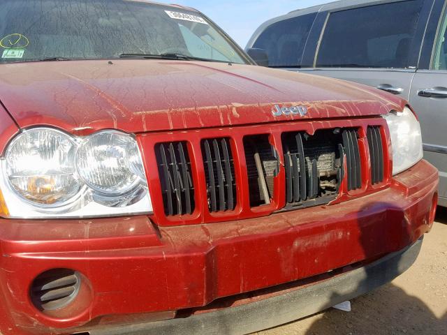 1J4HR48N36C270308 - 2006 JEEP GRAND CHER MAROON photo 9