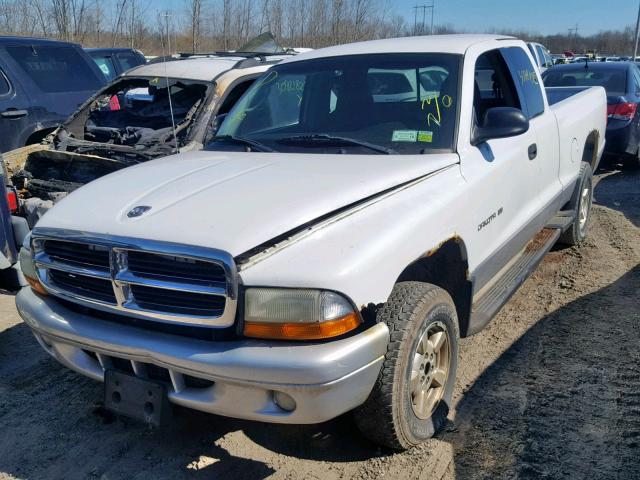 1B7GG42N22S557994 - 2002 DODGE DAKOTA SLT WHITE photo 2