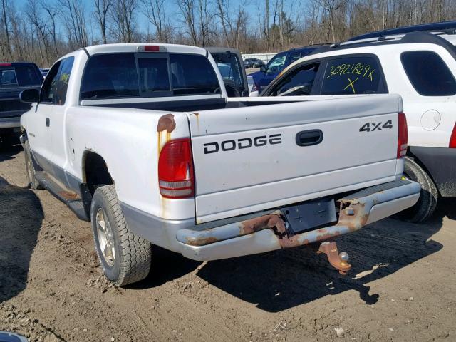 1B7GG42N22S557994 - 2002 DODGE DAKOTA SLT WHITE photo 3