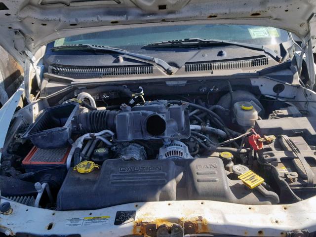 1B7GG42N22S557994 - 2002 DODGE DAKOTA SLT WHITE photo 7