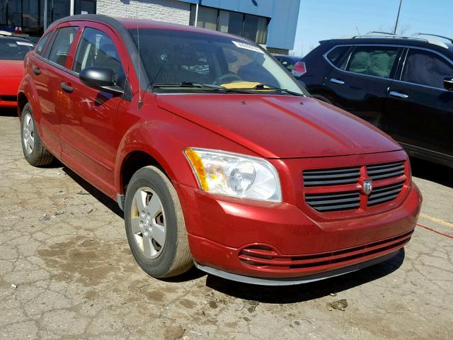 1B3HB28B77D428246 - 2007 DODGE CALIBER BURGUNDY photo 1