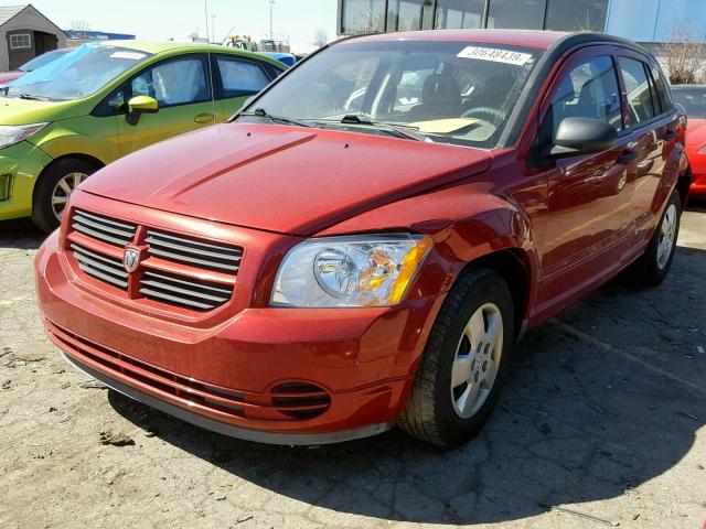 1B3HB28B77D428246 - 2007 DODGE CALIBER BURGUNDY photo 2