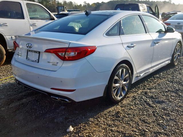 5NPE34AB2FH243258 - 2015 HYUNDAI SONATA SPO WHITE photo 4