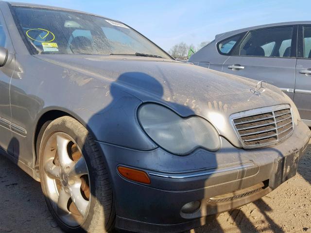 WDBRF40J64F533820 - 2004 MERCEDES-BENZ C 230K SPO SILVER photo 9