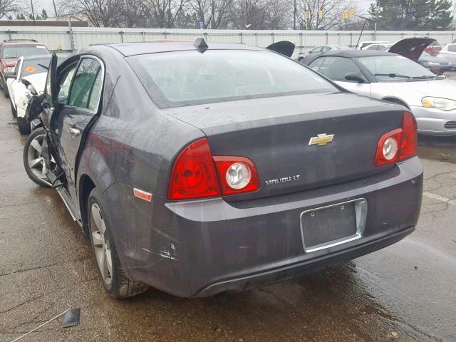 1G1ZC5E09CF268530 - 2012 CHEVROLET MALIBU 1LT ნაცრისფერი ფოტო 3