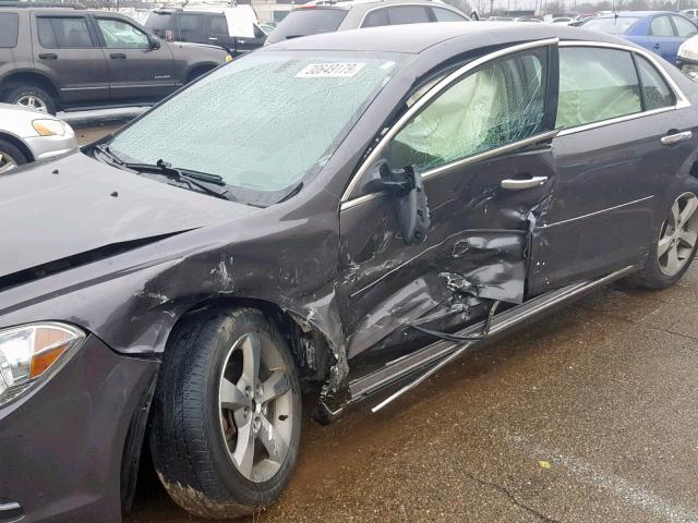 1G1ZC5E09CF268530 - 2012 CHEVROLET MALIBU 1LT ნაცრისფერი ფოტო 9