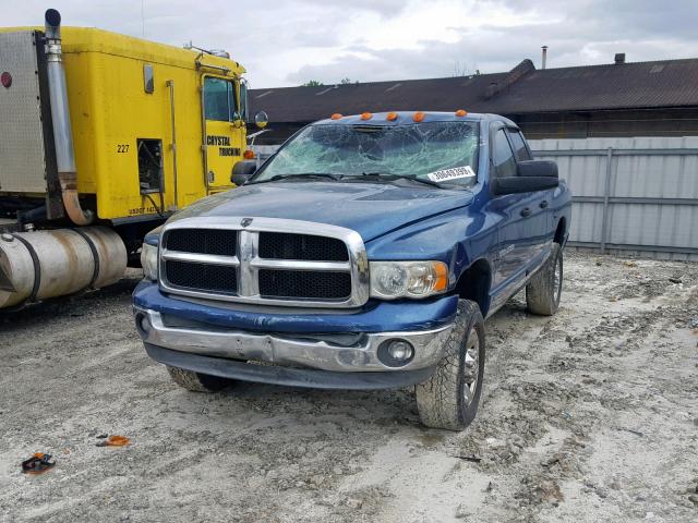 3D7KU28D53G857212 - 2003 DODGE RAM 2500 S BLUE photo 2