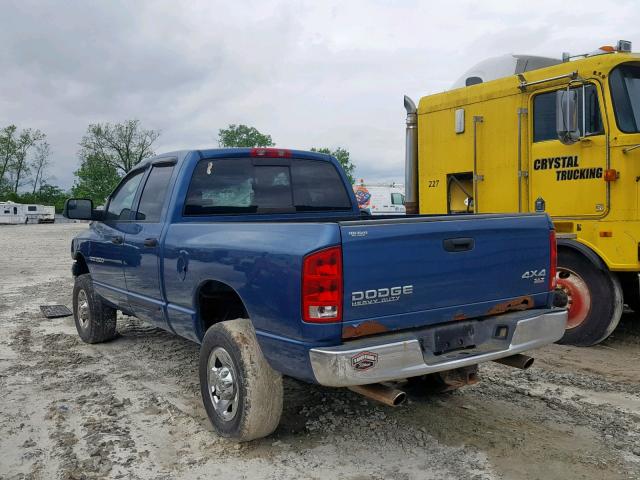 3D7KU28D53G857212 - 2003 DODGE RAM 2500 S BLUE photo 3