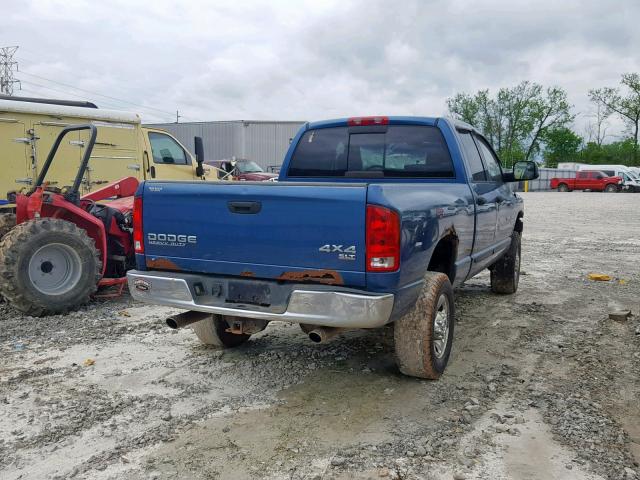 3D7KU28D53G857212 - 2003 DODGE RAM 2500 S BLUE photo 4