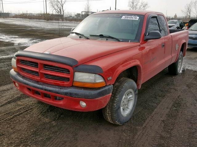 1B7GG22N6YS740148 - 2000 DODGE DAKOTA RED photo 2